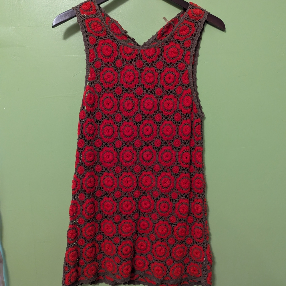 Free People Crochet Mini Dress